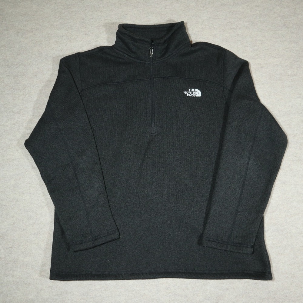 The North Face Gordon Lyons 1/4 Zip Fleece Sweater Mens XL Black Fall Essentials